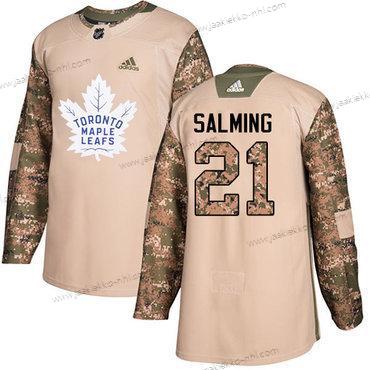 Adidas Miesten Toronto Maple Leafs #21 Borje Salming Maastokuvio Aito 2017 Veterans Day Ommeltu NHL Paita