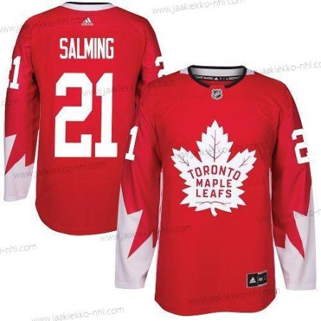 Adidas Miesten Toronto Maple Leafs #21 Borje Salming Punainen Kanadan maajoukkue Aito Ommeltu NHL Paita