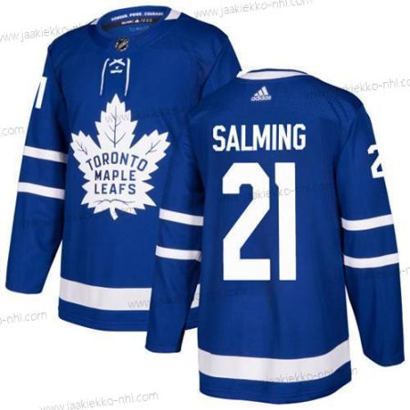 Adidas Miesten Toronto Maple Leafs #21 Borje Salming Sininen Kotiottelupaita Aito Ommeltu NHL Paita