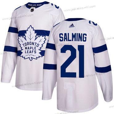 Adidas Miesten Toronto Maple Leafs #21 Borje Salming Valkoinen Aito 2018 Stadium Series Ommeltu NHL Paita