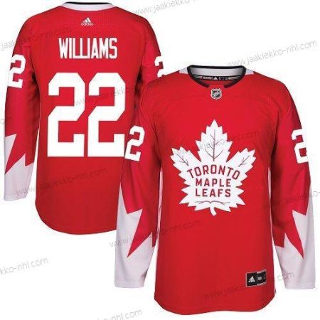 Adidas Miesten Toronto Maple Leafs #22 Tiger Williams Punainen Kanadan maajoukkue Aito Ommeltu NHL Paita