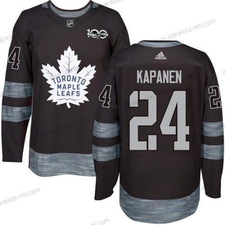 Adidas Miesten Toronto Maple Leafs #24 Kasperi Kapanen Musta 1917-2017 100th Vuosipäivä NHL Paita