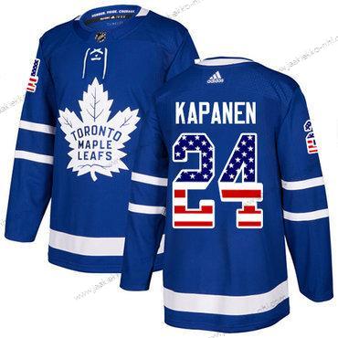 Adidas Miesten Toronto Maple Leafs #24 Kasperi Kapanen Royal Sininen USA Flag NHL Paita