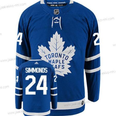 Adidas Miesten Toronto Maple Leafs #24 Wayne Simmonds Sininen Valkoinen Aito Kotiottelupaita NHL Jääkiekko Paita