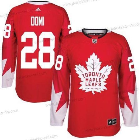 Adidas Miesten Toronto Maple Leafs #28 Tie Domi Punainen Kanadan maajoukkue Aito Ommeltu NHL Paita