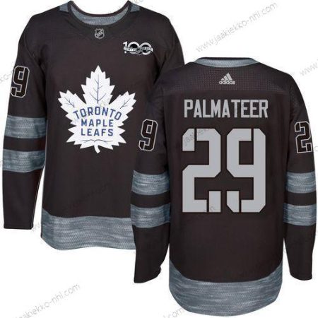 Adidas Miesten Toronto Maple Leafs #29 Mike Palmateer Musta 100th Vuosipäivä Ommeltu NHL 2017 Jääkiekko Paita