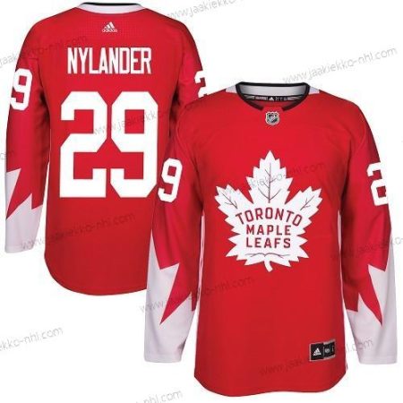 Adidas Miesten Toronto Maple Leafs #29 William Nylander Punainen Kanadan maajoukkue Aito Ommeltu NHL Paita