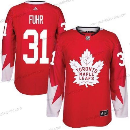 Adidas Miesten Toronto Maple Leafs #31 Grant Fuhr Punainen Kanadan maajoukkue Aito Ommeltu NHL Paita