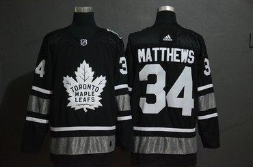 Adidas Miesten Toronto Maple Leafs 34 Auston Matthews Musta 2019 NHL All-Star Paita