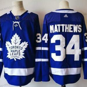 Adidas Miesten Toronto Maple Leafs #34 Auston Matthews Royal Sininen Kotiottelupaita 2017-2018 Jääkiekko Ommeltu NHL Paita