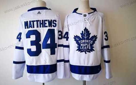 Adidas Miesten Toronto Maple Leafs #34 Auston Matthews Valkoinen 2017-2018 Jääkiekko Ommeltu NHL Paita