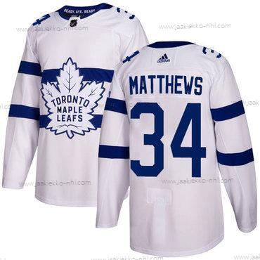 Adidas Miesten Toronto Maple Leafs #34 Auston Matthews Valkoinen Aito 2018 Stadium Series Ommeltu NHL Paita