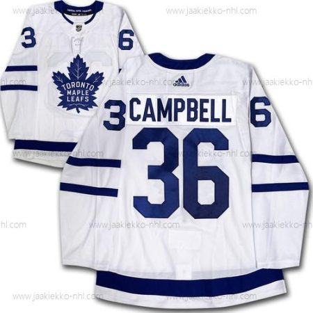 Adidas Miesten Toronto Maple Leafs #36 Jack Campbell Valkoinen Road Ommeltu NHL Paita