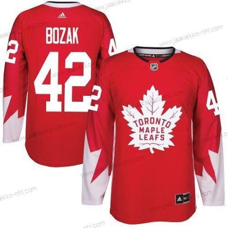 Adidas Miesten Toronto Maple Leafs #42 Tyler Bozak Punainen Kanadan maajoukkue Aito Ommeltu NHL Paita