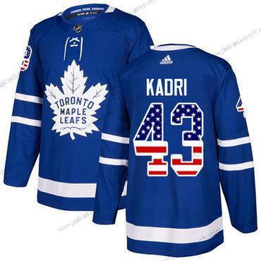 Adidas Miesten Toronto Maple Leafs #43 Nazem Kadri Sininen Kotiottelupaita Aito USA Flag Ommeltu NHL Paita