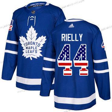 Adidas Miesten Toronto Maple Leafs #44 Morgan Rielly Sininen Kotiottelupaita Aito USA Flag Ommeltu NHL Paita