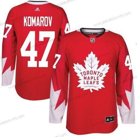 Adidas Miesten Toronto Maple Leafs #47 Leo Komarov Punainen Kanadan maajoukkue Aito Ommeltu NHL Paita