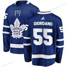 Adidas Miesten Toronto Maple Leafs #55 Mark Giordano Royal Sininen Ommeltu NHL Paita