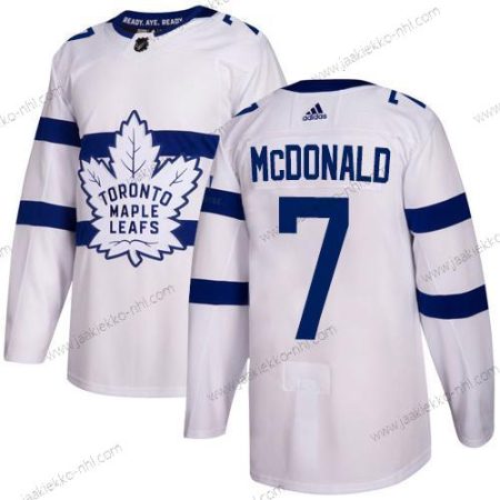 Adidas Miesten Toronto Maple Leafs #7 Lanny Mcdonald Valkoinen Aito 2018 Stadium Series Ommeltu NHL Paita