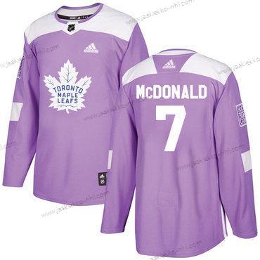 Adidas Miesten Toronto Maple Leafs #7 Lanny Mcdonald Violetti Aito Taistelee syöpää vastaan Ommeltu NHL Paita