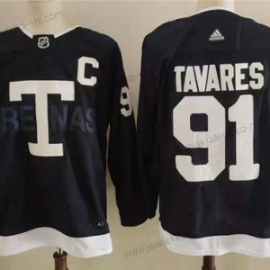 Adidas Miesten Toronto Maple Leafs 91 John Tavares Laivastonsininen 2022 NHL Heritage Klassinen Paita