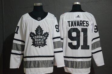 Adidas Miesten Toronto Maple Leafs 91 John Tavares Valkoinen 2019 NHL All-Star Paita