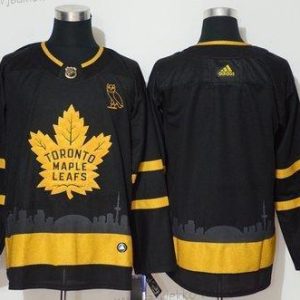 Adidas Miesten Toronto Maple Leafs Tyhjä Musta Kulta Paita