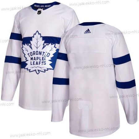 Adidas Miesten Toronto Maple Leafs Tyhjä Valkoinen Aito 2018 Stadium Series Ommeltu NHL Paita