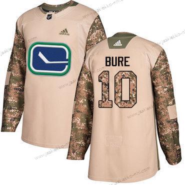 Adidas Miesten Vancouver Canucks #10 Pavel Bure Maastokuvio Aito 2017 Veterans Day Ommeltu NHL Paita