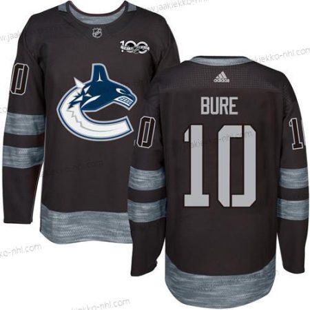 Adidas Miesten Vancouver Canucks #10 Pavel Bure Musta 100th Vuosipäivä Ommeltu NHL 2017 Jääkiekko Paita