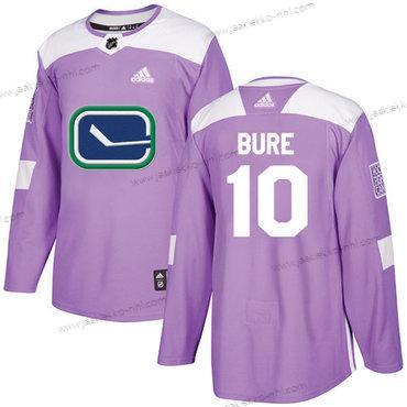 Adidas Miesten Vancouver Canucks #10 Pavel Bure Violetti Aito Taistelee syöpää vastaan Ommeltu NHL Paita