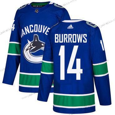 Adidas Miesten Vancouver Canucks #14 Alex Burrows Sininen Kotiottelupaita Aito Ommeltu NHL Paita