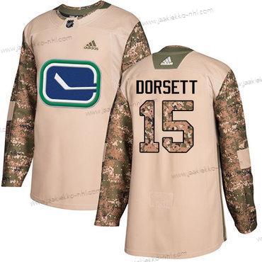 Adidas Miesten Vancouver Canucks #15 Derek Dorsett Maastokuvio Aito 2017 Veterans Day Ommeltu NHL Paita