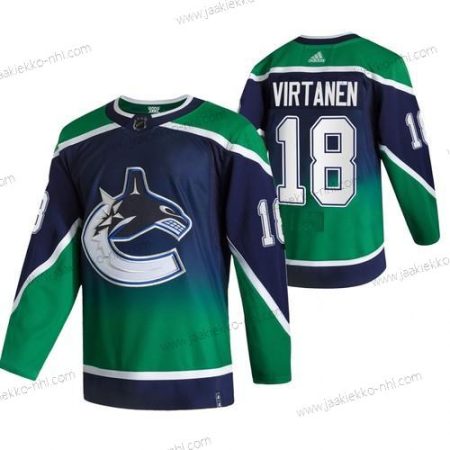 Adidas Miesten Vancouver Canucks #18 Jake Virtanen Vihreä 2020-21 Käänteinen Retro Vaihtopaita NHL Paita