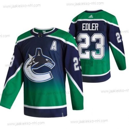 Adidas Miesten Vancouver Canucks #23 Alexander Edler Vihreä 2020-21 Käänteinen Retro Vaihtopaita NHL Paita