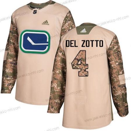 Adidas Miesten Vancouver Canucks #4 Michael Del Zotto Maastokuvio Aito 2017 Veterans Day Ommeltu NHL Paita