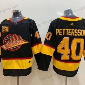 Adidas Miesten Vancouver Canucks 40 Elias Pettersson Musta 50Th Season Paita