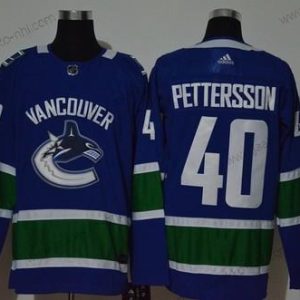 Adidas Miesten Vancouver Canucks #40 Elias Pettersson Sininen Ommeltu NHL Paita