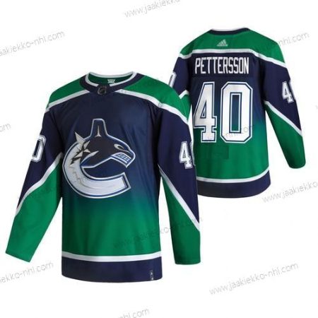 Adidas Miesten Vancouver Canucks #40 Elias Pettersson Vihreä 2020-21 Käänteinen Retro Vaihtopaita NHL Paita