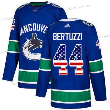 Adidas Miesten Vancouver Canucks #44 Todd Bertuzzi Sininen Kotiottelupaita Aito USA Flag Ommeltu NHL Paita