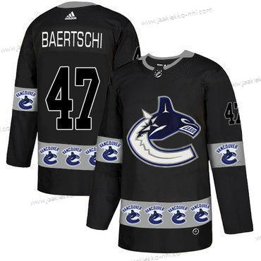 Adidas Miesten Vancouver Canucks #47 Sven Baertschi Musta Maajoukkue Logos Paita