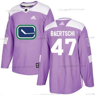 Adidas Miesten Vancouver Canucks #47 Sven Baertschi Violetti Aito Taistelee syöpää vastaan Ommeltu NHL Paita