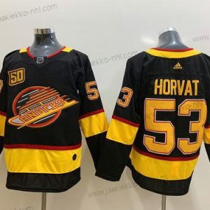 Adidas Miesten Vancouver Canucks 53 Bo Horvat Musta 50Th Season Paita