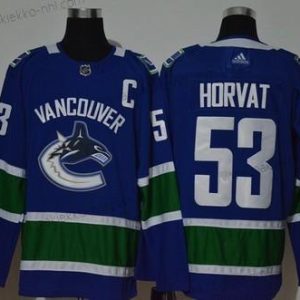 Adidas Miesten Vancouver Canucks #53 Bo Horvat Sininen With C Patch Ommeltu NHL Paita