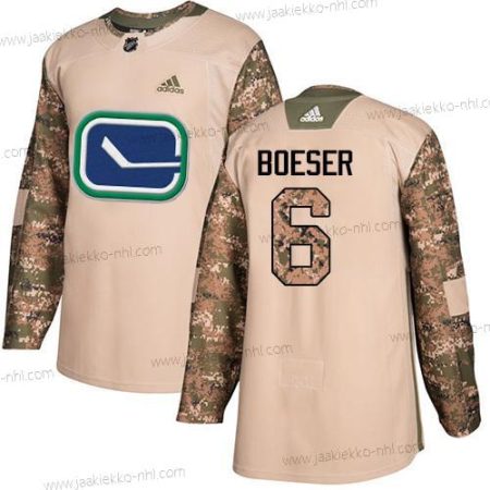 Adidas Miesten Vancouver Canucks #6 Brock Boeser Maastokuvio Aito 2017 Veterans Day Ommeltu NHL Paita