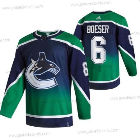 Adidas Miesten Vancouver Canucks #6 Brock Boeser Vihreä 2020-21 Käänteinen Retro Vaihtopaita NHL Paita