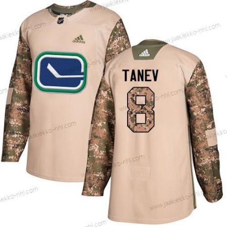 Adidas Miesten Vancouver Canucks #8 Christopher Tanev Maastokuvio Aito 2017 Veterans Day Ommeltu NHL Paita