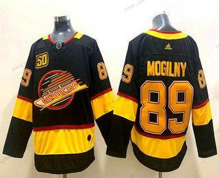 Adidas Miesten Vancouver Canucks #89 Alexander Mogilny Musta 50Th Season Ommeltu NHL Paita