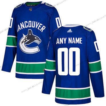 Adidas Miesten Vancouver Canucks Mukautettu Sininen Kotiottelupaita Aito Ommeltu NHL Paita