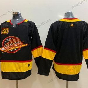 Adidas Miesten Vancouver Canucks Tyhjä Musta 50Th Season Paita